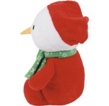 Weihnachtliche Pinguin-Plüschfigur mit Mütze und Schal