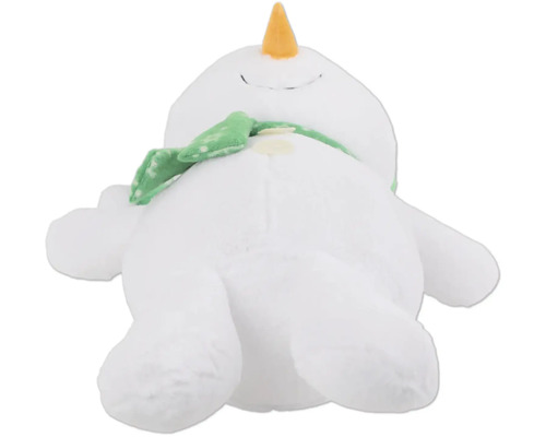 Weicher Schneemann mit Schal als Plüschtier