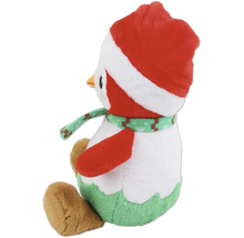 Plüschtier Pinguin mit Weihnachtsmannmütze und Schal