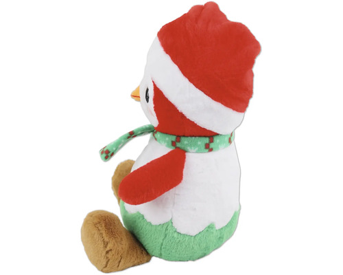 Plüschtier Pinguin mit Weihnachtsmannmütze und Schal