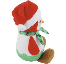 Plüschtier Pinguin mit Weihnachtsmütze und Schal