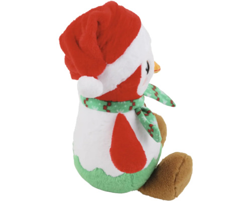 Plüschtier Pinguin mit Weihnachtsmütze und Schal