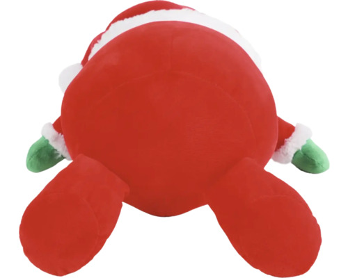Rote Weihnachtsmann Stoffpuppe von hinten