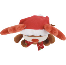 Plüsch Rentier mit Weihnachtsmütze und Schal