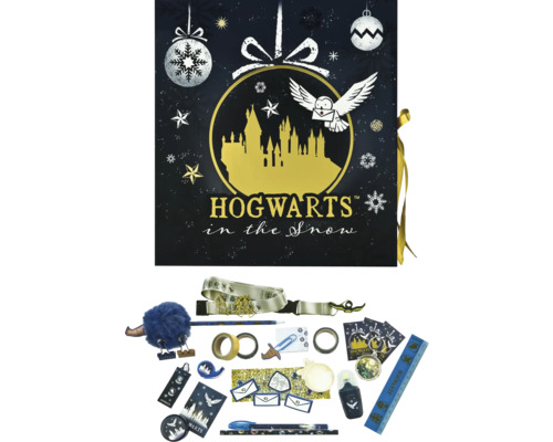 Harry Potter Adventskalender mit verschiedenen Accessoires zum Thema Hogwarts in the Snow