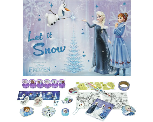Disney Frozen Adventskalender mit Elsa und Anna Motiven, Stempeln, Aufklebern, Malvorlagen und Büroartikeln