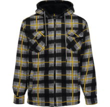 Gefütterte Flanelljacke mit Reißverschluss und Karomuster