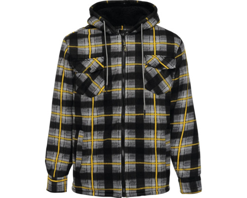 Gefütterte Flanelljacke mit Reißverschluss und Karomuster