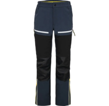 Blaue Arbeitshose mit schwarzen Knieverstärkungen