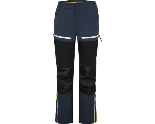 Blaue Arbeitshose mit schwarzen Knieverstärkungen