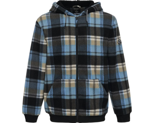 Gefütterte Flanelljacke mit Reißverschluss und Kapuze im Holzfällerstil