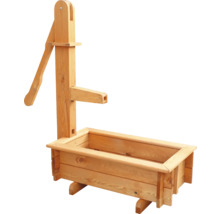 Hölzerner Wasserspielplatz mit Pumpe für den Garten
