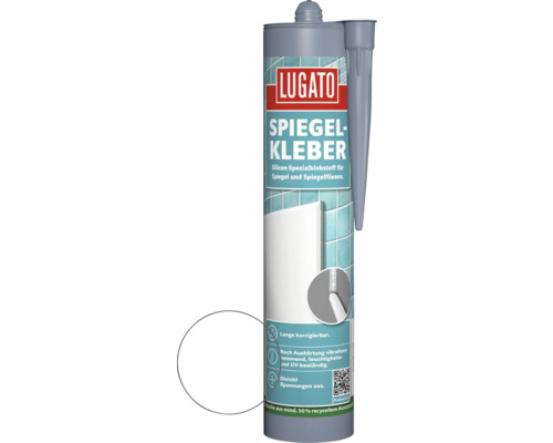 Lugato Silikon Spezialkleber für Spiegel und Spiegelfliesen transparent 310 g Lugato Silikon Spezialkleber für Spiegel und Spiegelfliesen transparent 310 g