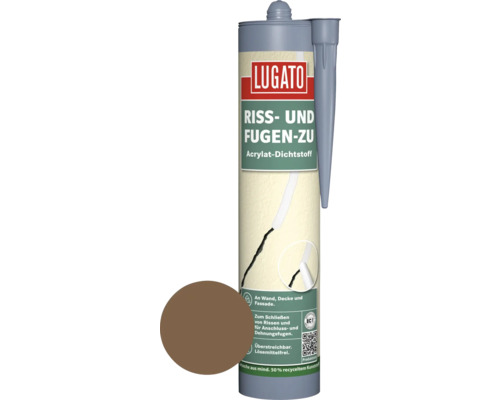 Lugato Acryl Dichtstoff Riss- und Fugen zu braun 310 ml Acryldichtstoff zur Riss- und Fugenabdichtung im Kartusche