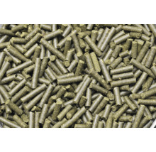 Nahaufnahme von Tierfutterpellets.