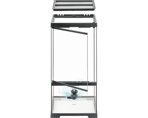 Terrarium, Paludarium Exo Terra EX - Pro Paludarium™ X-Small X-Tall 30 x 30 x 60 cm ohne Dekoration, Bodengrund und Technik Terrarium aus Glas mit Belüftungssystem