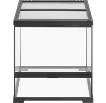 Glasterrarium mit Oberrahmen und Belüftung