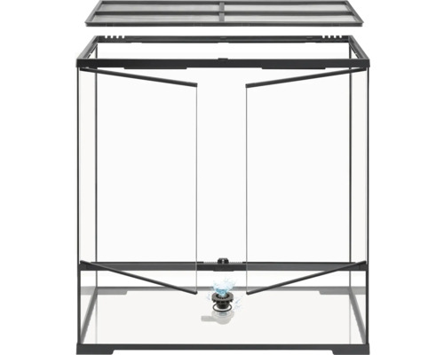Terrarium, Paludarium Exo Terra EX - Pro Paludarium™ Large X-Tall 90 x 45 x 90cm mit Bodenablauf, Drainagesystemohne Dekoration, Bodengrund und Technik Terrarium mit zwei Glastüren und Abdeckung