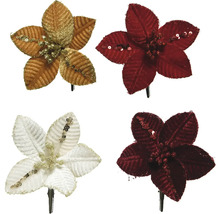 Dekorative Weihnachtsstern-Clips mit Pailletten