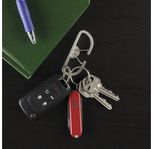 Schlüsselanhänger mit Autoschlüssel, Taschenmesser und Schlüsseln