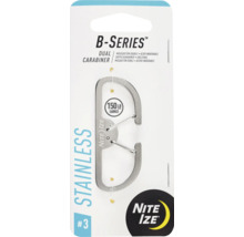 Nite Ize B-Series Doppelkarabiner aus Edelstahl mit einer Belastbarkeit von 68 Kilogramm