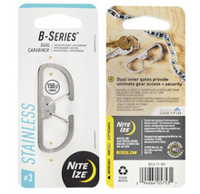 Nite Ize B-Series Doppelkarabiner aus Edelstahl, Tragkraft 68 Kilogramm