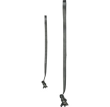 Zwei graue Spanngurte mit Clipverschluss