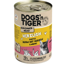 Dogs''n Tiger Schlemmer-Menü Herzlich Zartes Huhn mit Herzen und Möhre für ausgewachsene Katzen