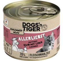 Dogs''n Tiger Katzenfutter Schlemmer Menü mit Rind, Leber und Kürbis in Dose
