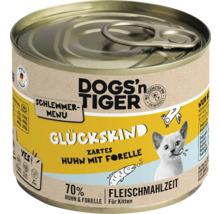 Dogs''n Tiger Katzenfutter Glückskind Huhn mit Forelle in Dose