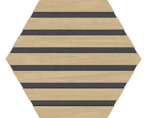 Fjordwall Akustikpaneel He x agon Eiche 265 x 265 x 9 mm 1 Pack = 3 Stück