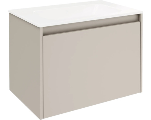 Waschbeckenunterschrank Fackelmann Compact Line 71x51.5x46.5 cm mit Waschbecken cashmere Waschbeckenunterschrank mit einer Schublade