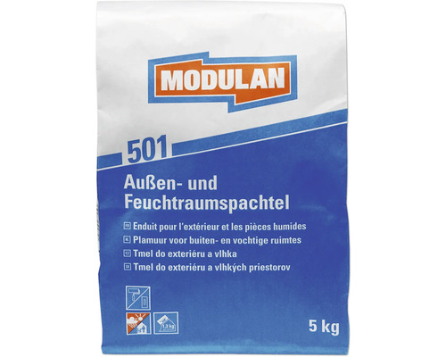 MODULAN 501 Aussen- und Feuchtraumspachtel weiß 5 kg Modulan Außen- und Feuchtraumspachtel im 5 kg Sack