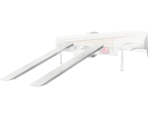 Zwei Aluminium-Auffahrrampen für Anhänger