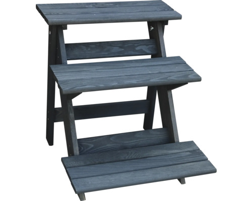 Dreistufige Pflanzenbank aus Holz
