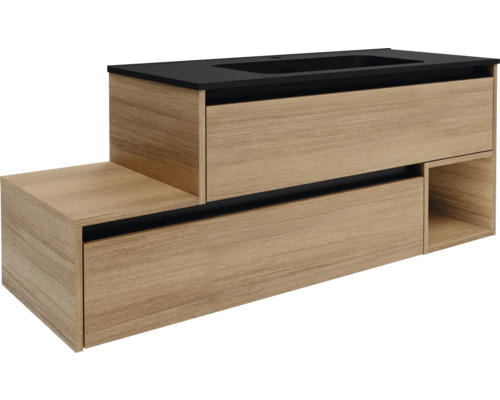 Waschtischunterschrank mit Schubladen und Ablageflächen
