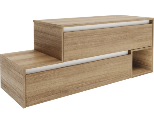 Holzfarbenes Sideboard mit Schubladen zur Aufbewahrung