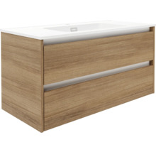 Waschtischunterschrank mit zwei Schubladen und Waschbecken