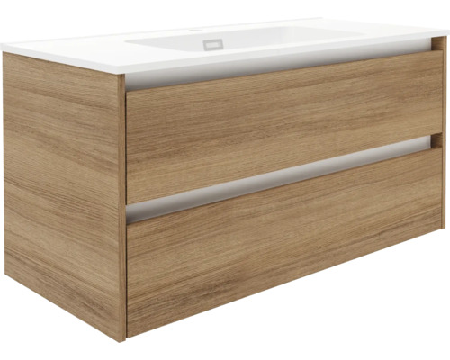 Waschtischunterschrank mit zwei Schubladen und Waschbecken