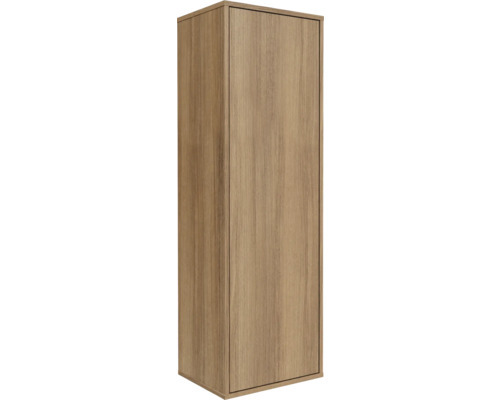 Holzfarbener Badezimmer Hochschrank