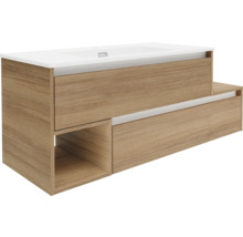Waschtischunterschrank mit Schubladen und offenem Fach