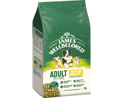 Hundefutter trocken JAMES WELLBELOVED™ Adult Lamm & Reis 2 kg hypoallergen Hundefutter trocken JAMES WELLBELOVED™ Adult Lamm & Reis 2 kg hypoallergen