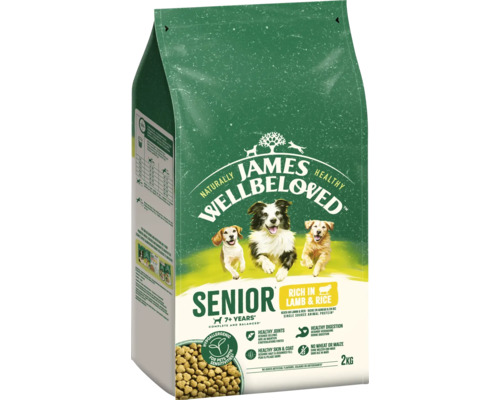 Hundefutter trocken JAMES WELLBELOVED™ Senior Lamm & Reis 2 kg hypoallergen Hundefutter trocken JAMES WELLBELOVED™ Senior Lamm & Reis 2 kg hypoallergen