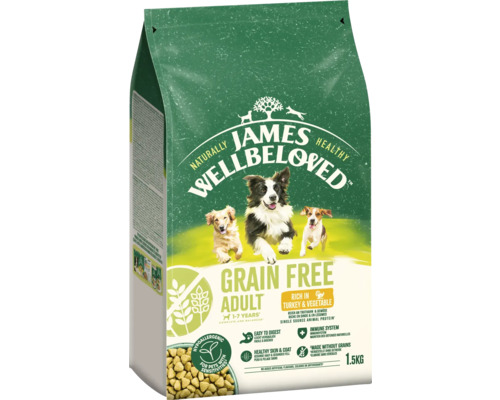 Hundefutter trocken JAMES WELLBELOVED™ Adult Truthahn & Gemüse 1,5 kg hypoallergen, getreidefrei Hundefutter trocken JAMES WELLBELOVED™ Adult Truthahn & Gemüse 1,5 kg hypoallergen, getreidefrei