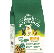 James Wellbeloved Hundetrockenfutter für ausgewachsene, große Rassen mit Truthahn und Reis in einer 10 Kilogramm Packung