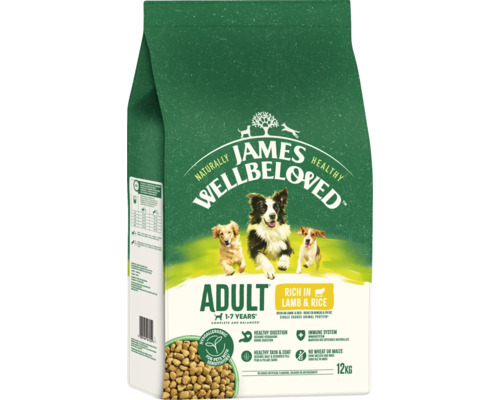 Hundefutter trocken JAMES WELLBELOVED™ Adult Lamb & Rice 12 kg, mit Lamm, Reis, hypoallergen Hundefutter trocken JAMES WELLBELOVED™ Adult Lamb & Rice 12 kg, mit Lamm, Reis, hypoallergen