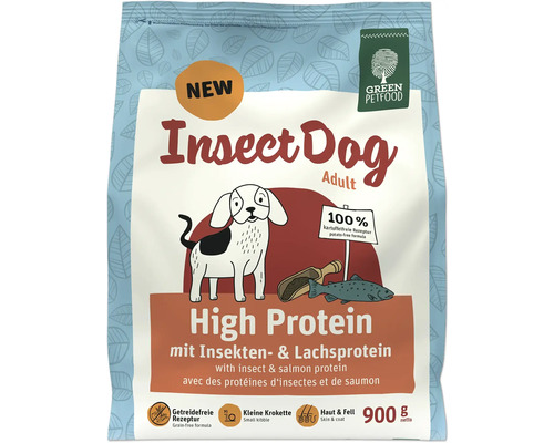Hundefutter trocken GREEN PETFOOD Insect Dog Adult Balance mit Insekten- & Lachsprotein 900 g Glutenfrei