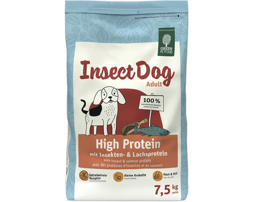 Hundefutter trocken GREEN PETFOOD Insect Dog Adult Balance mit Insekten- & Lachsprotein 7,5 kg Glutenfrei