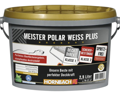 Meister Polar Weiss Plus Innenfarbe im 2,5 Liter Eimer