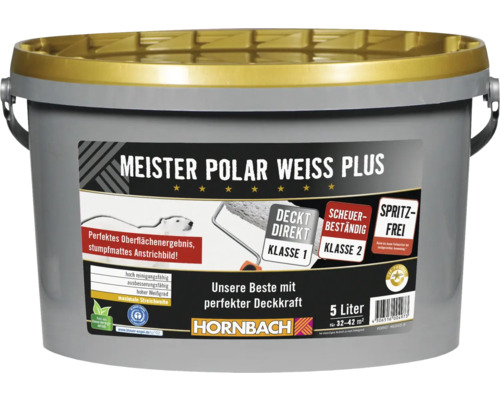 Eimer Meister Polar Weiss Plus Innenfarbe, 5 Liter